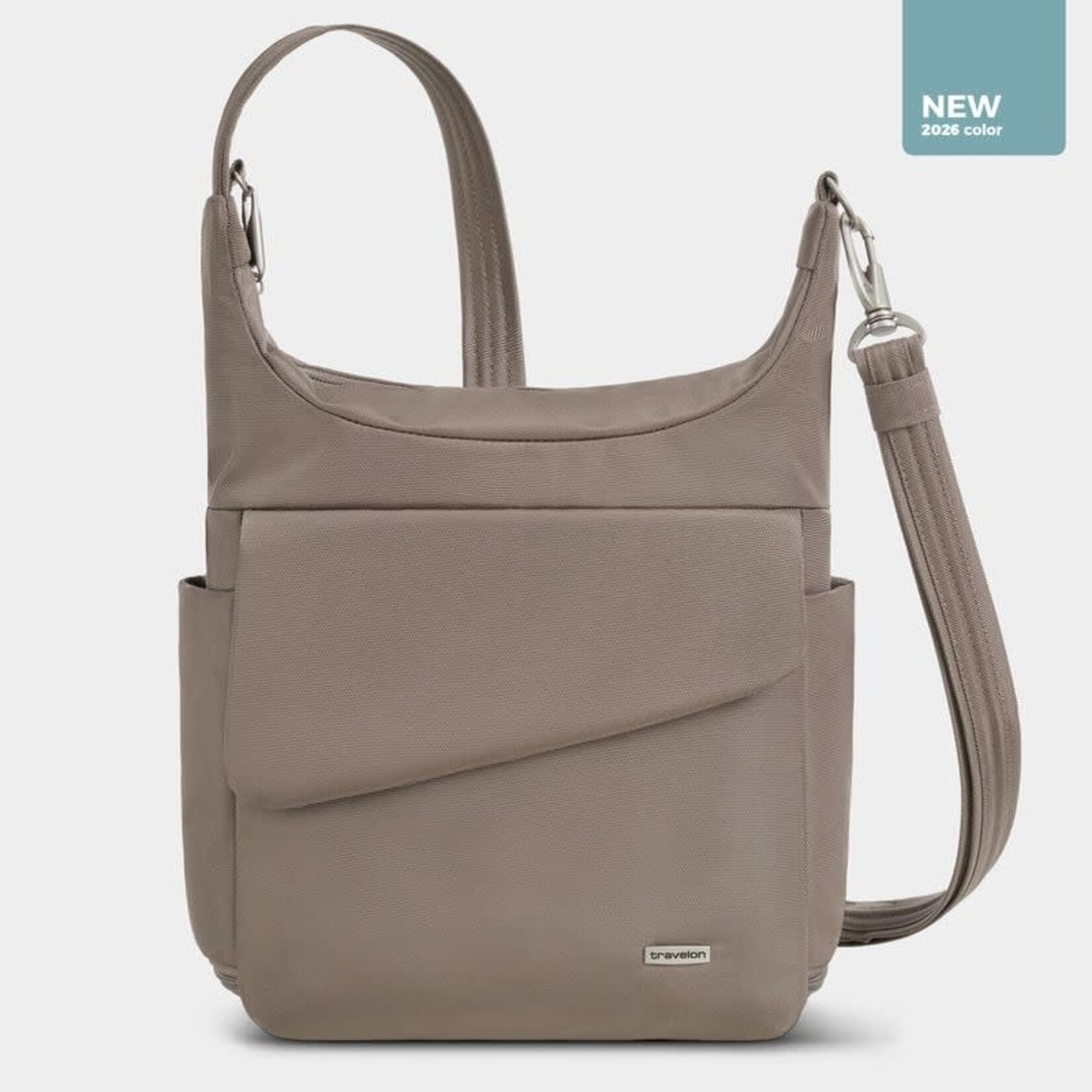 Travelon Sac messager classique antivol - Noisette