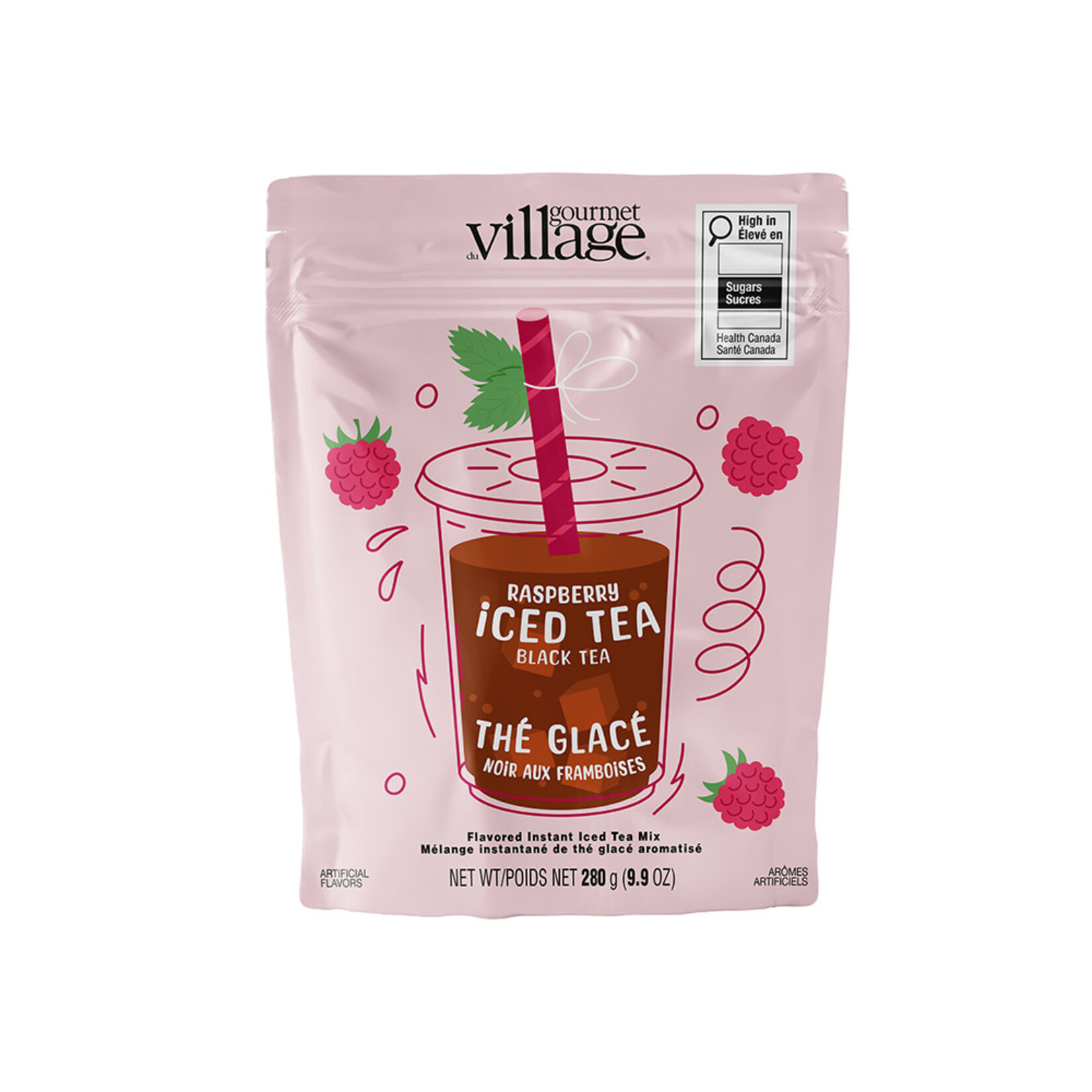 Gourmet du Village Sachet de thé glacé noir aux framboises