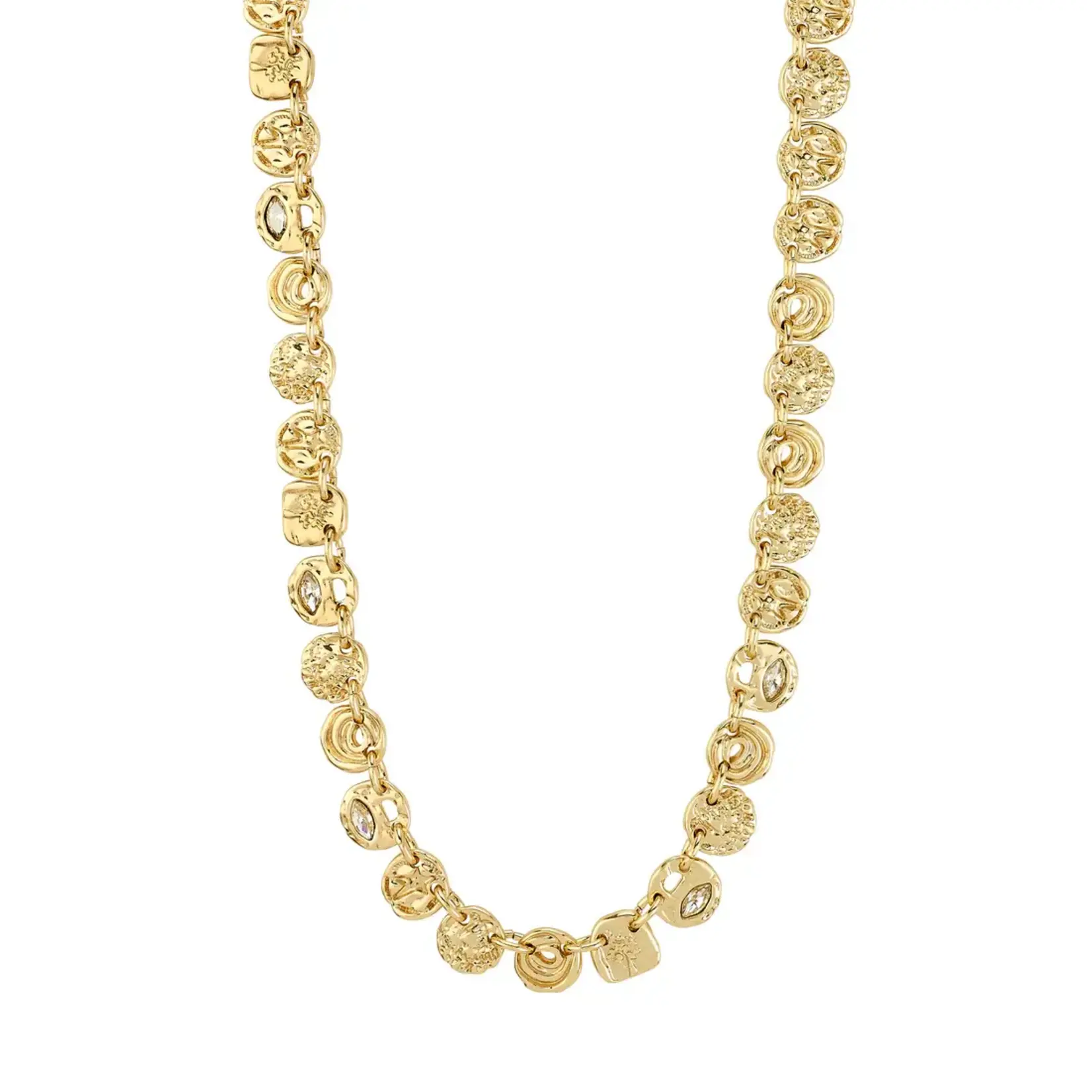 Pilgrim Collier Fire Pièces et Cristaux - Or