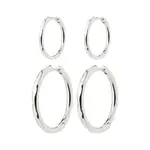 Pilgrim Ensemble de 2 boucles d’oreilles Eve - Argent