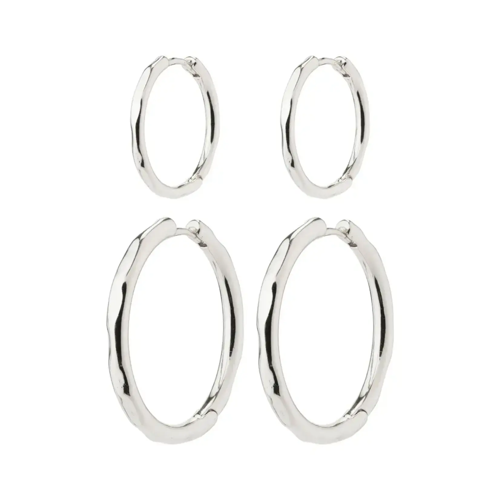 Pilgrim Ensemble de 2 boucles d’oreilles Eve - Argent