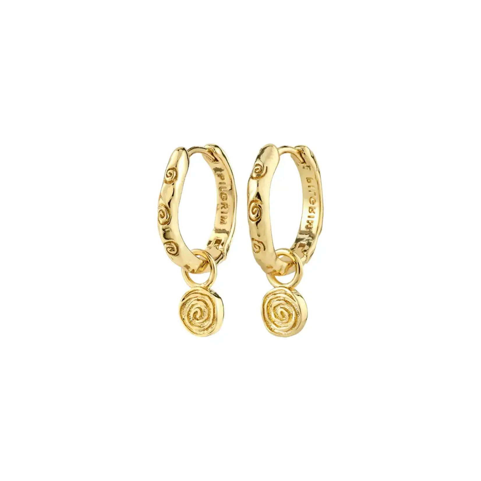 Pilgrim Boucles d’oreilles Fire Spirale - Or