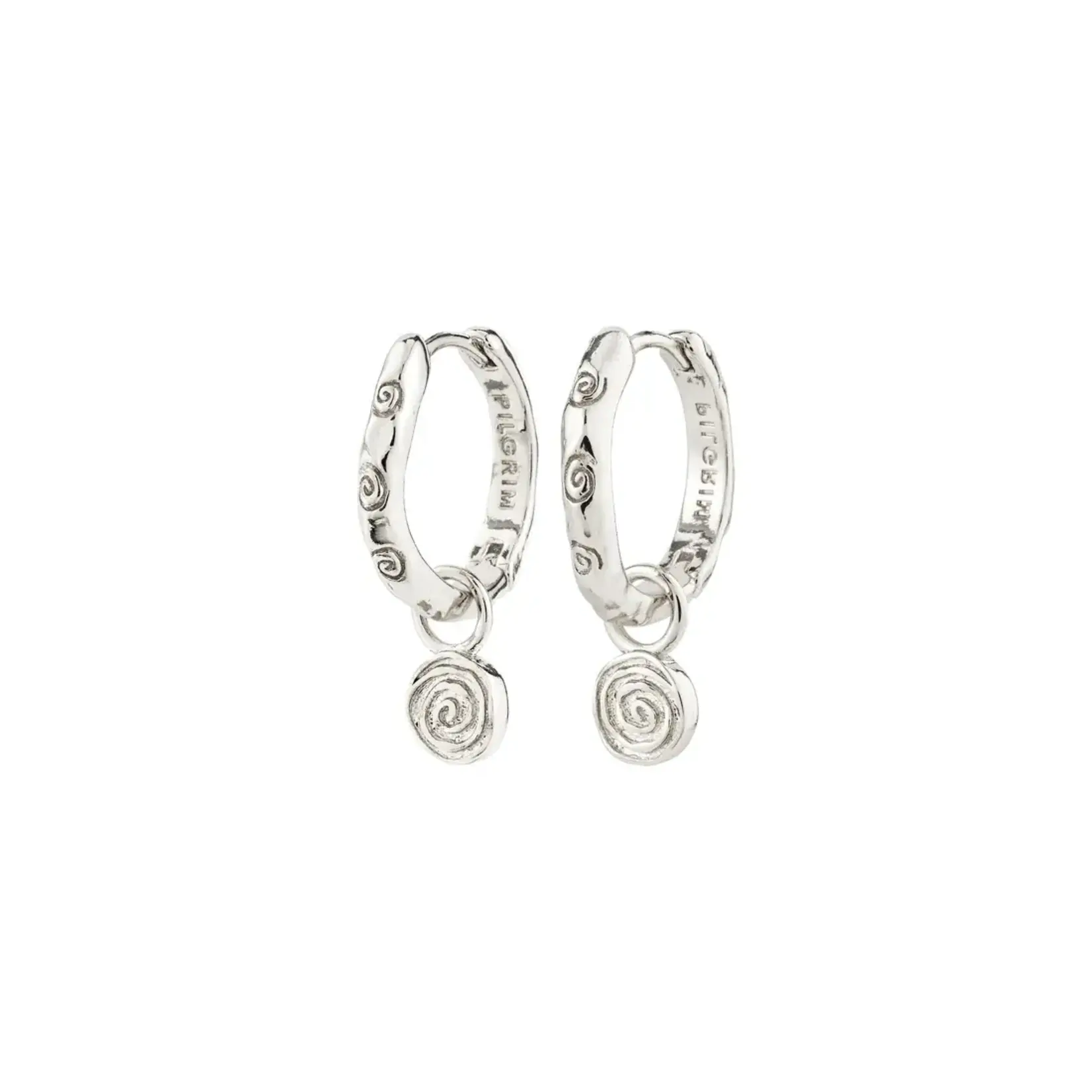 Pilgrim Boucles d’oreilles Fire Spirale - Argent - Résistant à l’eau