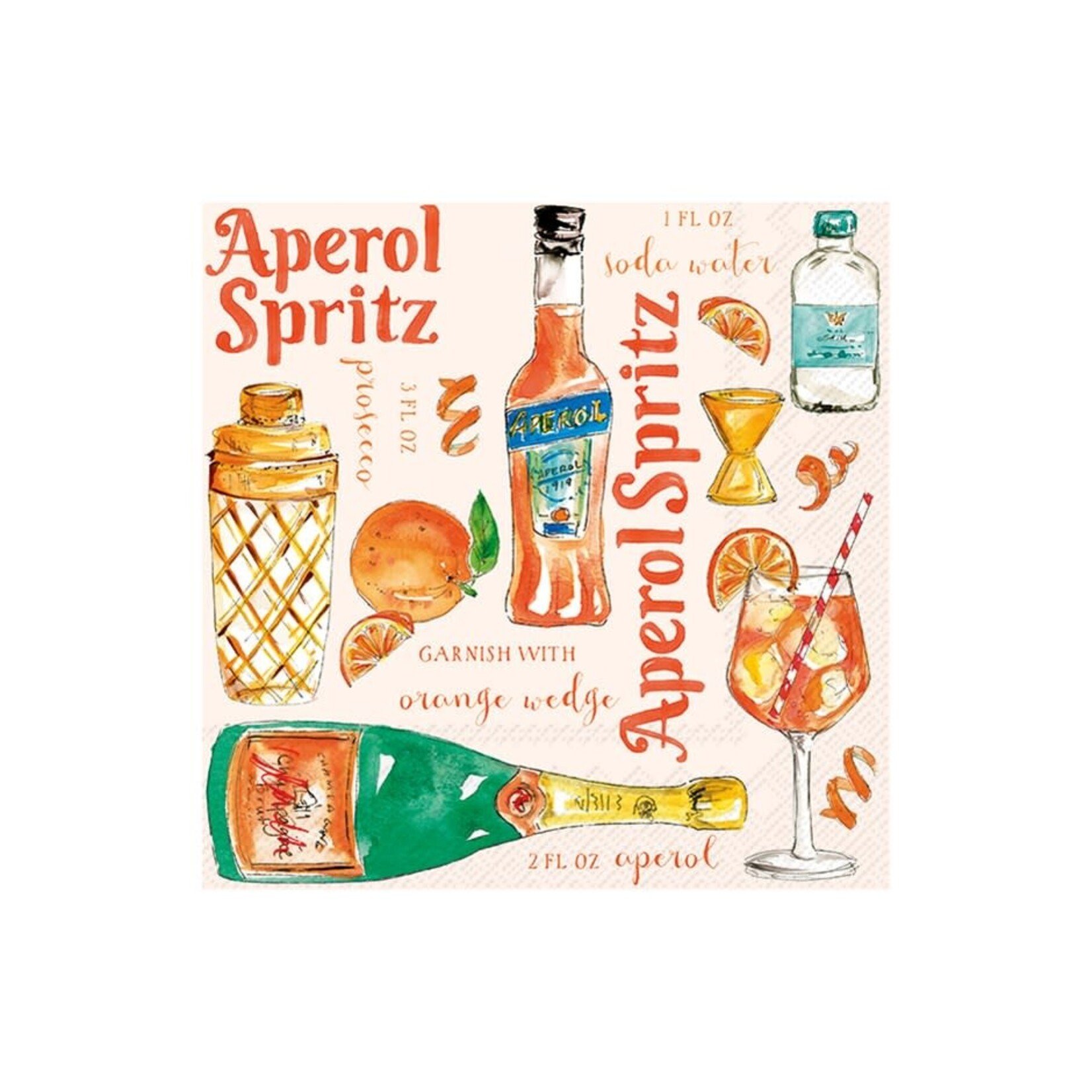 IHR Serviettes de table - Cocktail - Apérol Spritz