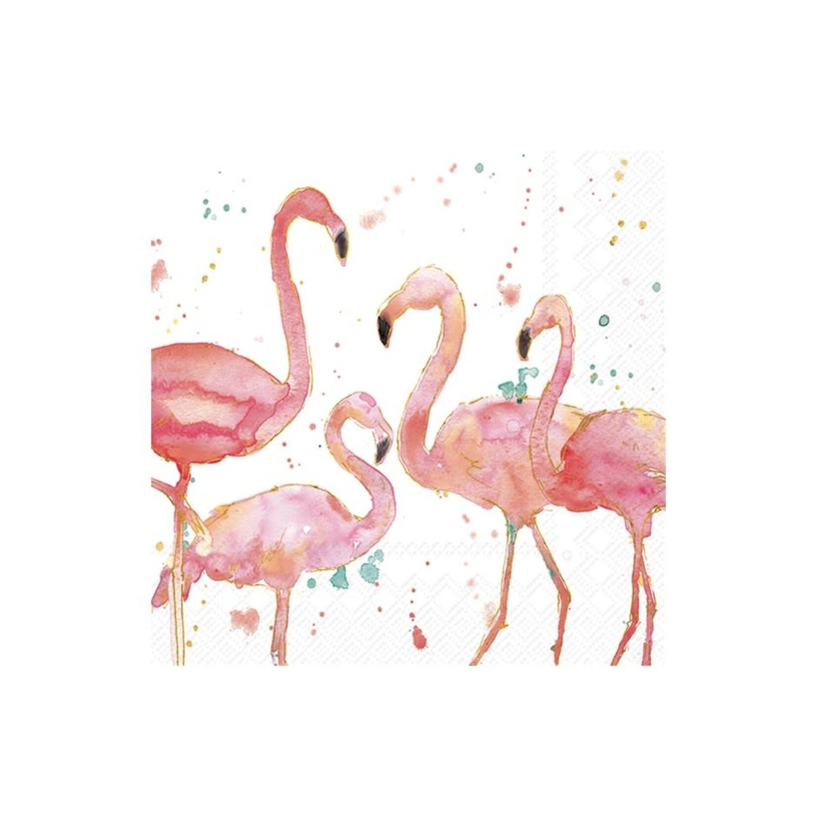 IHR Serviettes de table - Cocktail - Flamants roses
