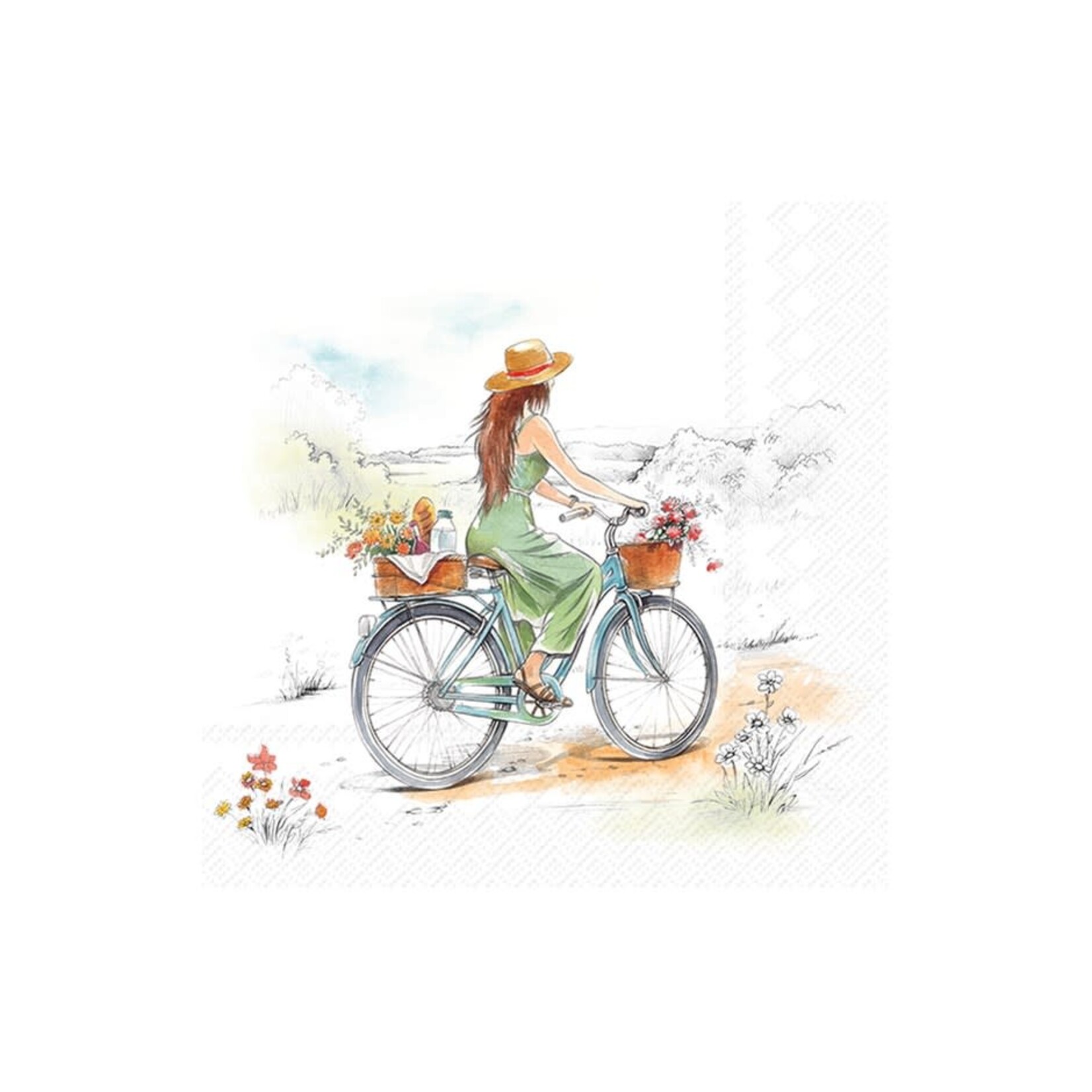 IHR Serviettes de table - Lunch - Bicyclette