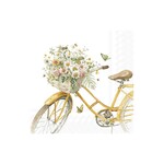 IHR Serviettes de table - Lunch - Bicyclette fleurs