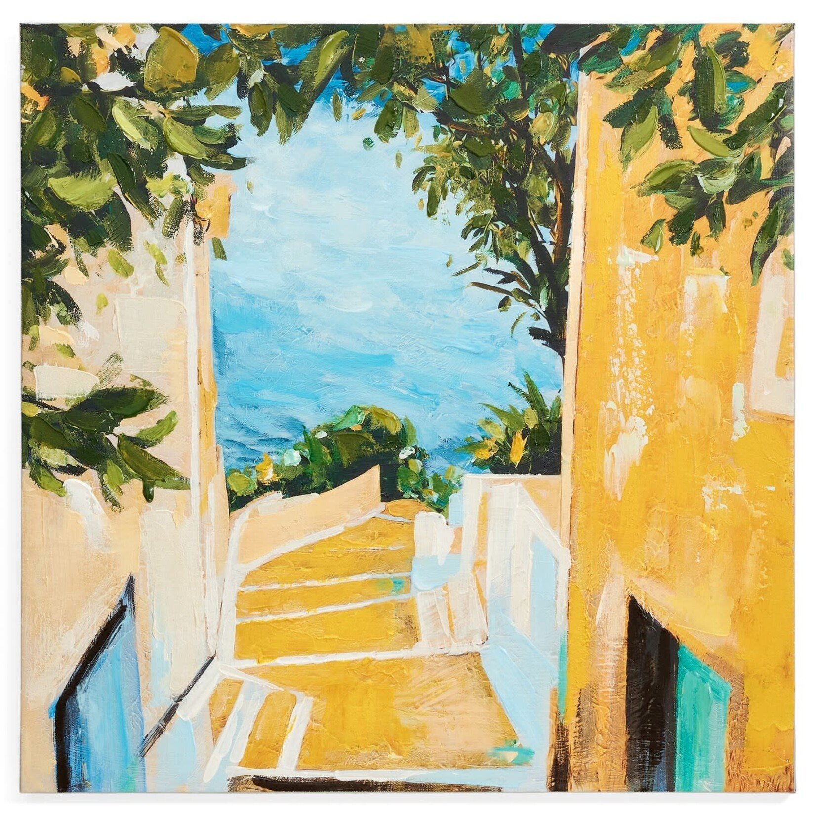 Accent de ville Peinture à l'huile Chemin de citrons Toile 24x24