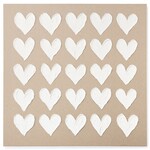 Accent de ville Caneva mural - coeur blanc naturel -36''x 36''