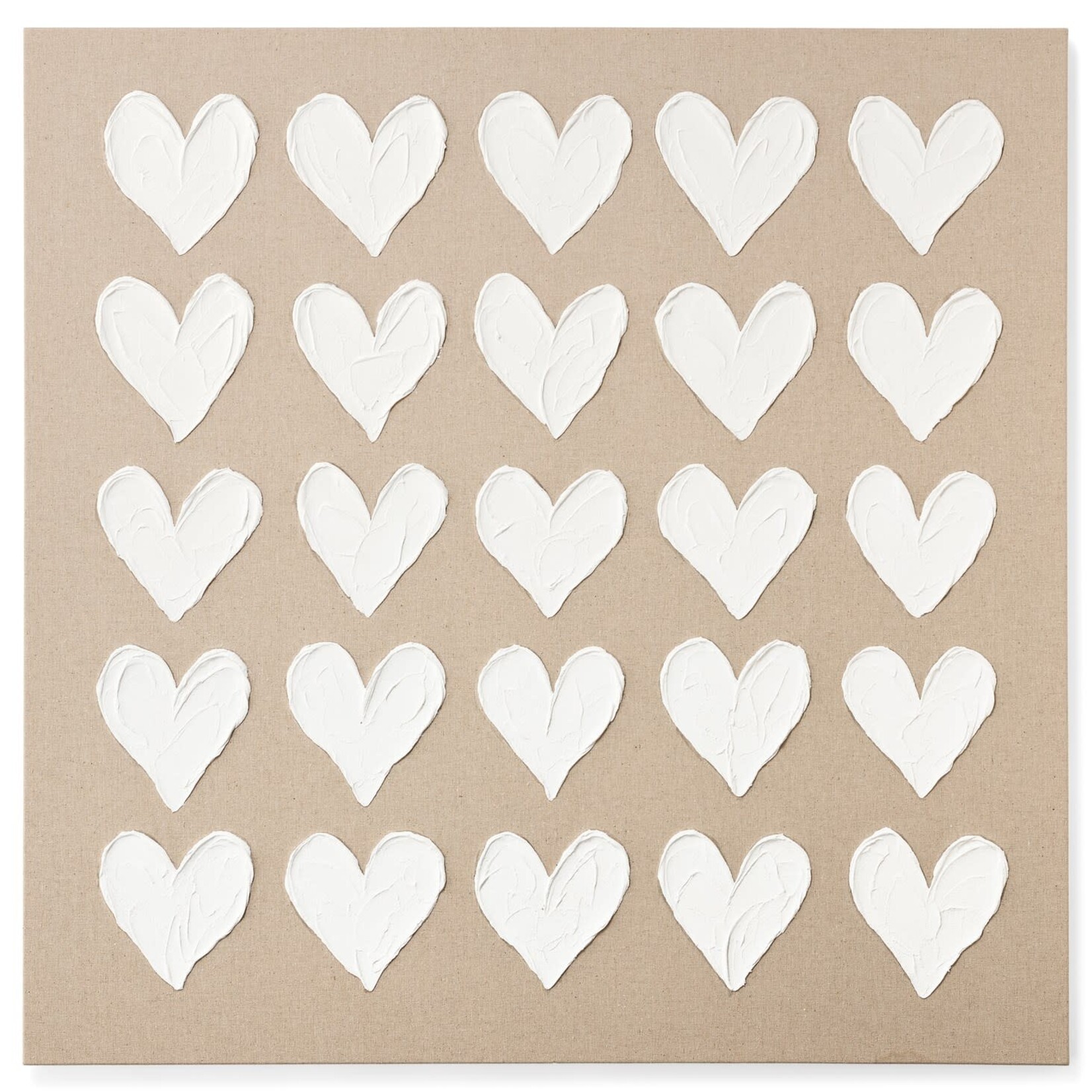 Accent de ville Caneva mural - coeur blanc naturel -36''x''36
