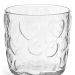 Accent de ville Verre à boire en verre recyclé – Design cœur – Transparent