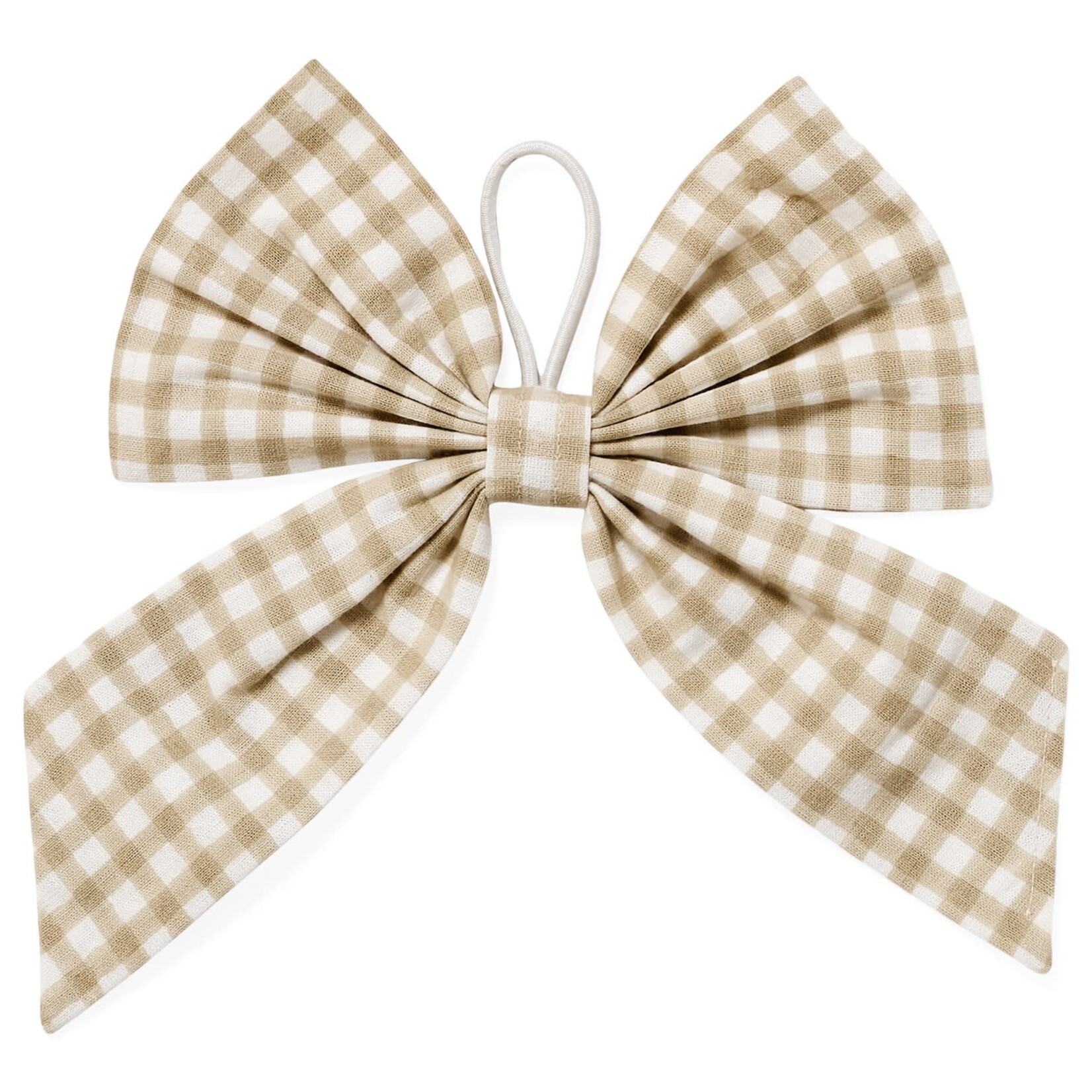 Accent de ville Anneau pour serviette de table  - Boucle carreauté beige