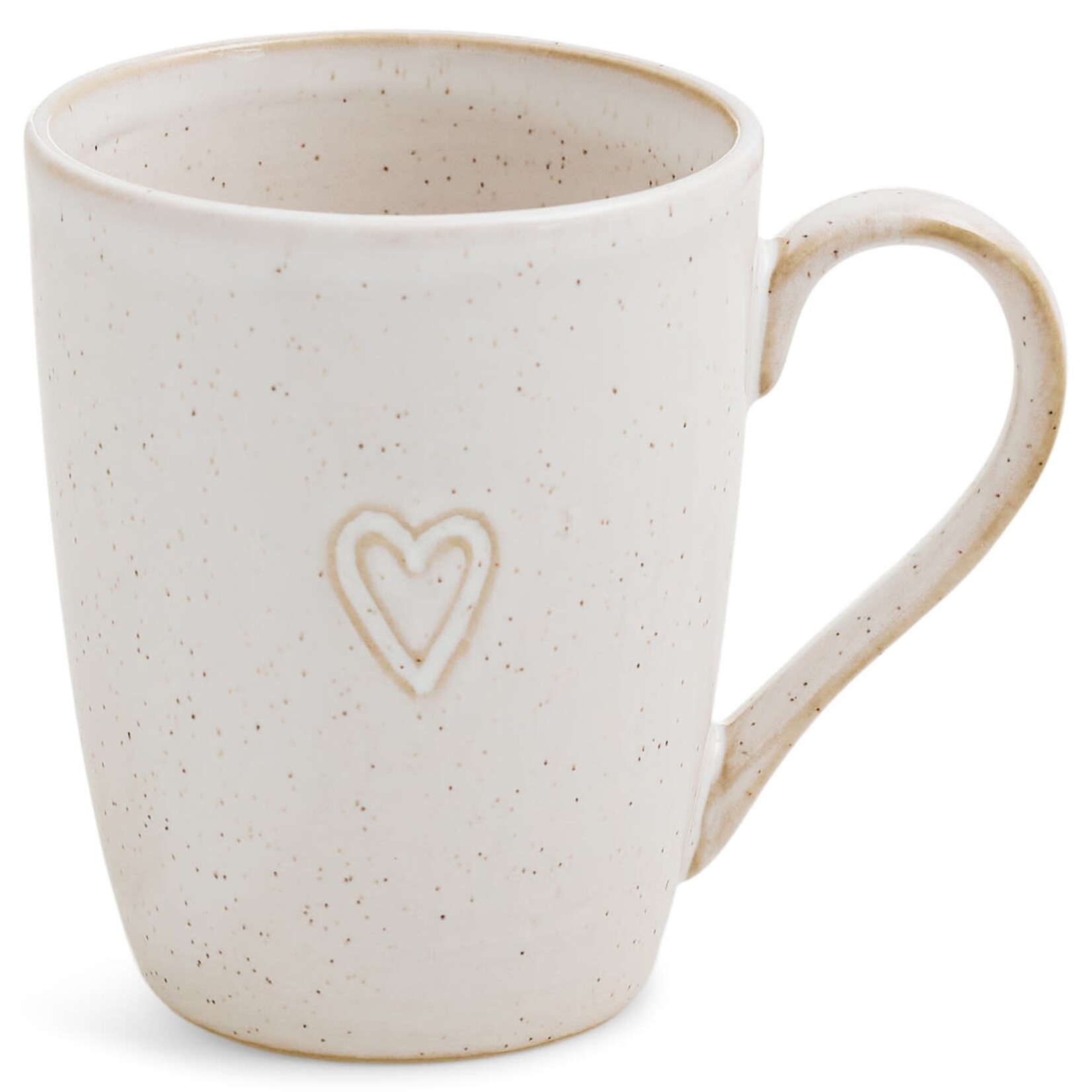 Accent de ville Tasse blanche en porcelaine avec coeur -  4''x3'