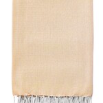 Accent de ville Jeté  à rayures en coton tissé pêche 50 x 60