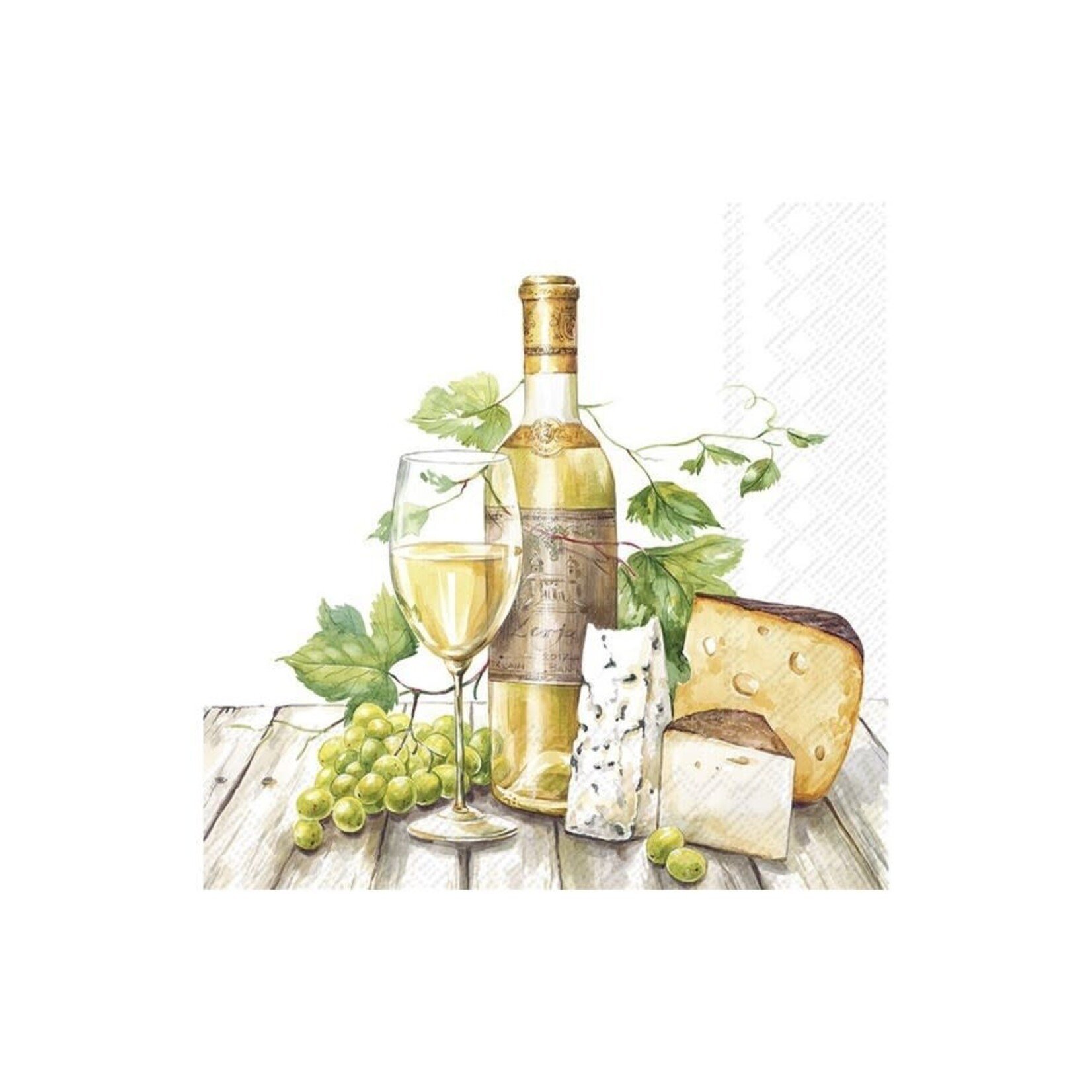 IHR Serviettes de table - Lunch - Dégustation vin blanc