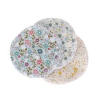 Baluchon Ensemble de 6 lingettes démaquillantes - Fleuries bleues