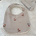Baluchon Bavoir de coton doublé en ratine - Renard