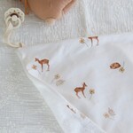 Baluchon Mini doudou avec attache-suce - Bambi sur fond crème