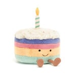 JellyCat Peluche Jellycat -Gâteau d'anniversaire arc-en-ciel Amuseables