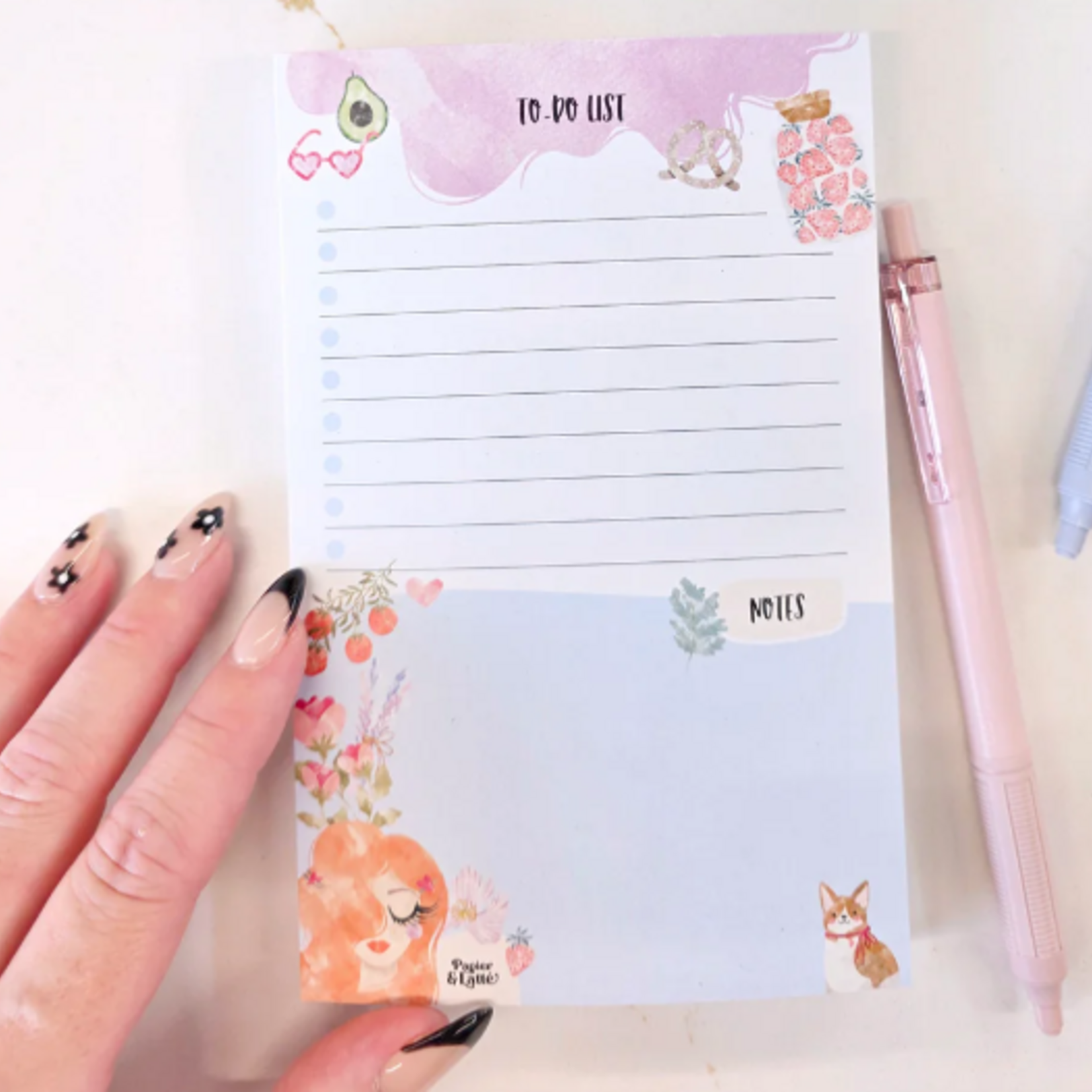 Papier & Latté Petit pad de notes - Le printemps