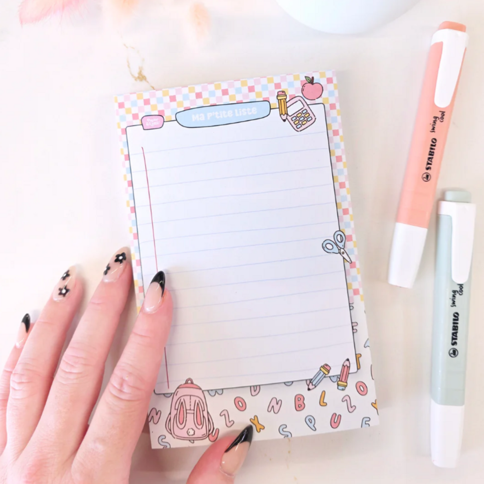 Papier & Latté Petit pad de notes - Organisation scolaire