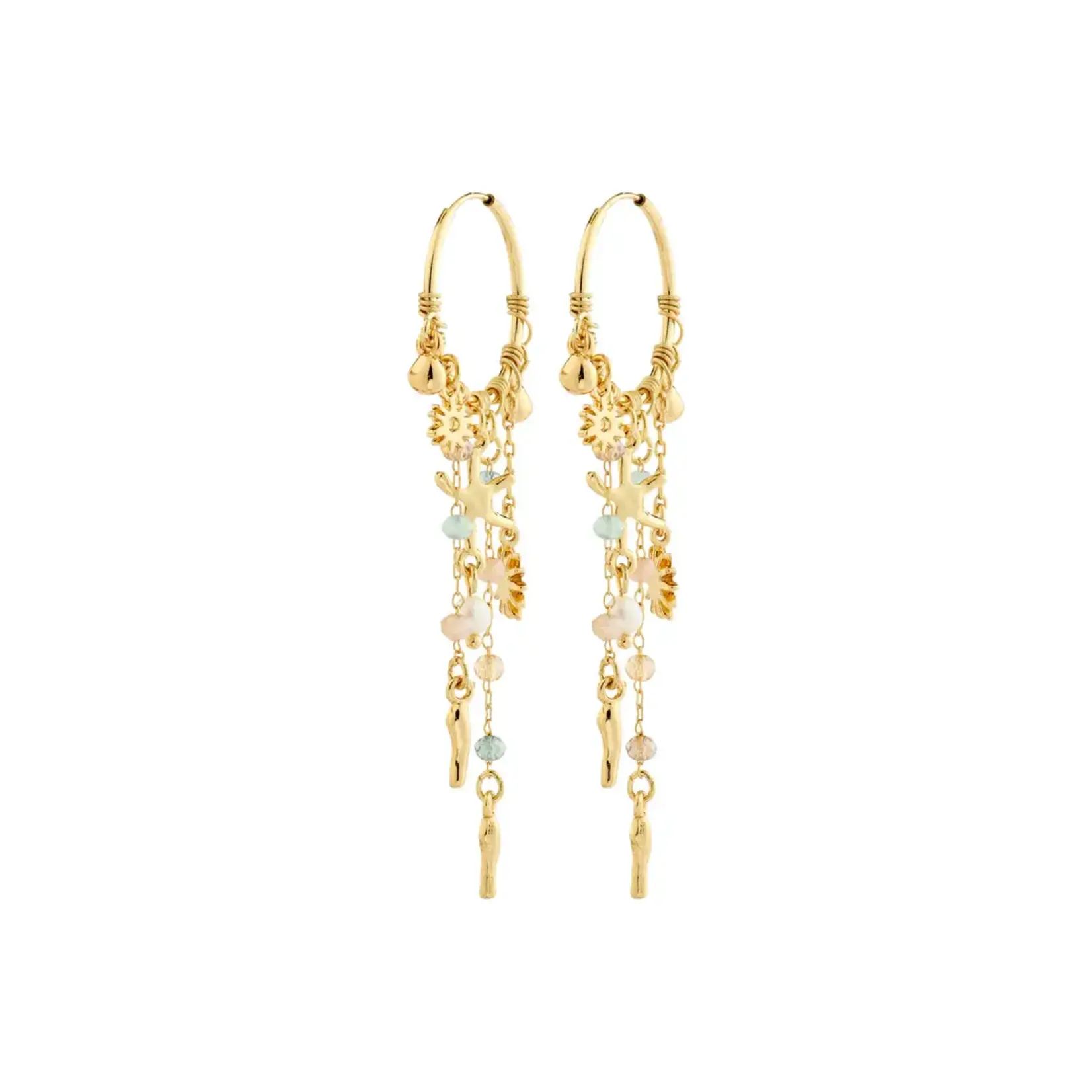 Pilgrim Boucles d’oreilles anneaux Prism - Or