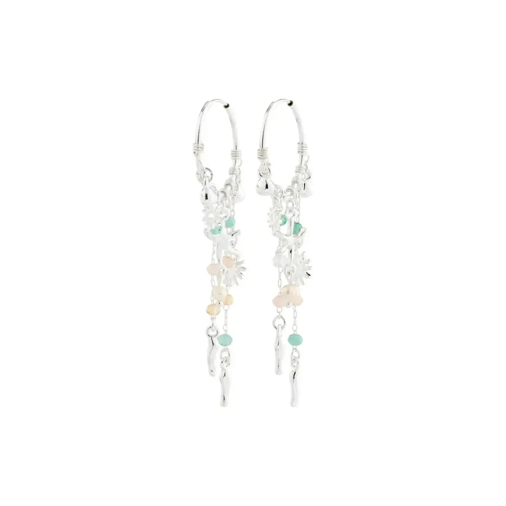 Pilgrim Boucles d’oreilles anneaux Prism - Argent