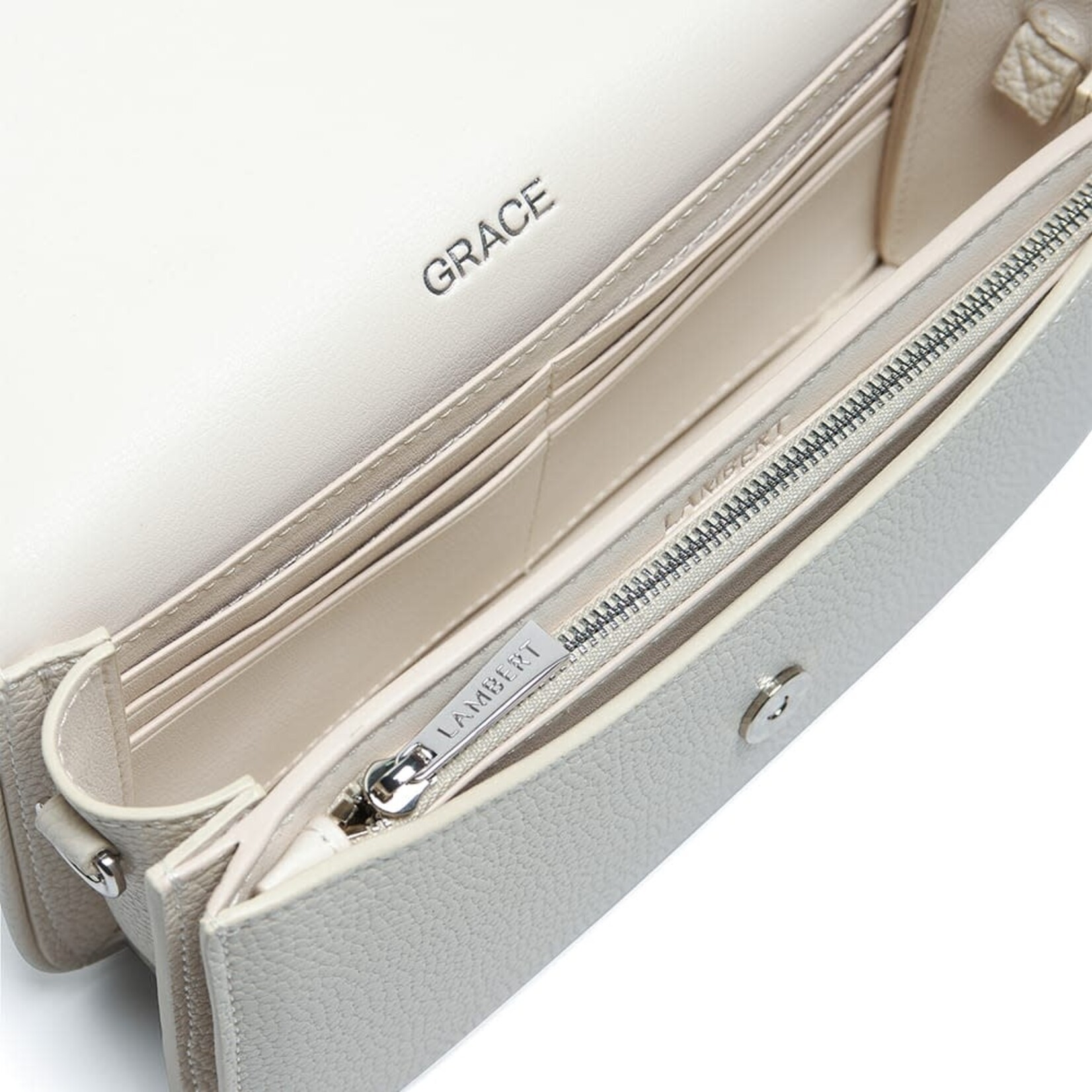 Lambert Le Grace - Sac à bandoulière avec portefeuille détachable - Porcelaine