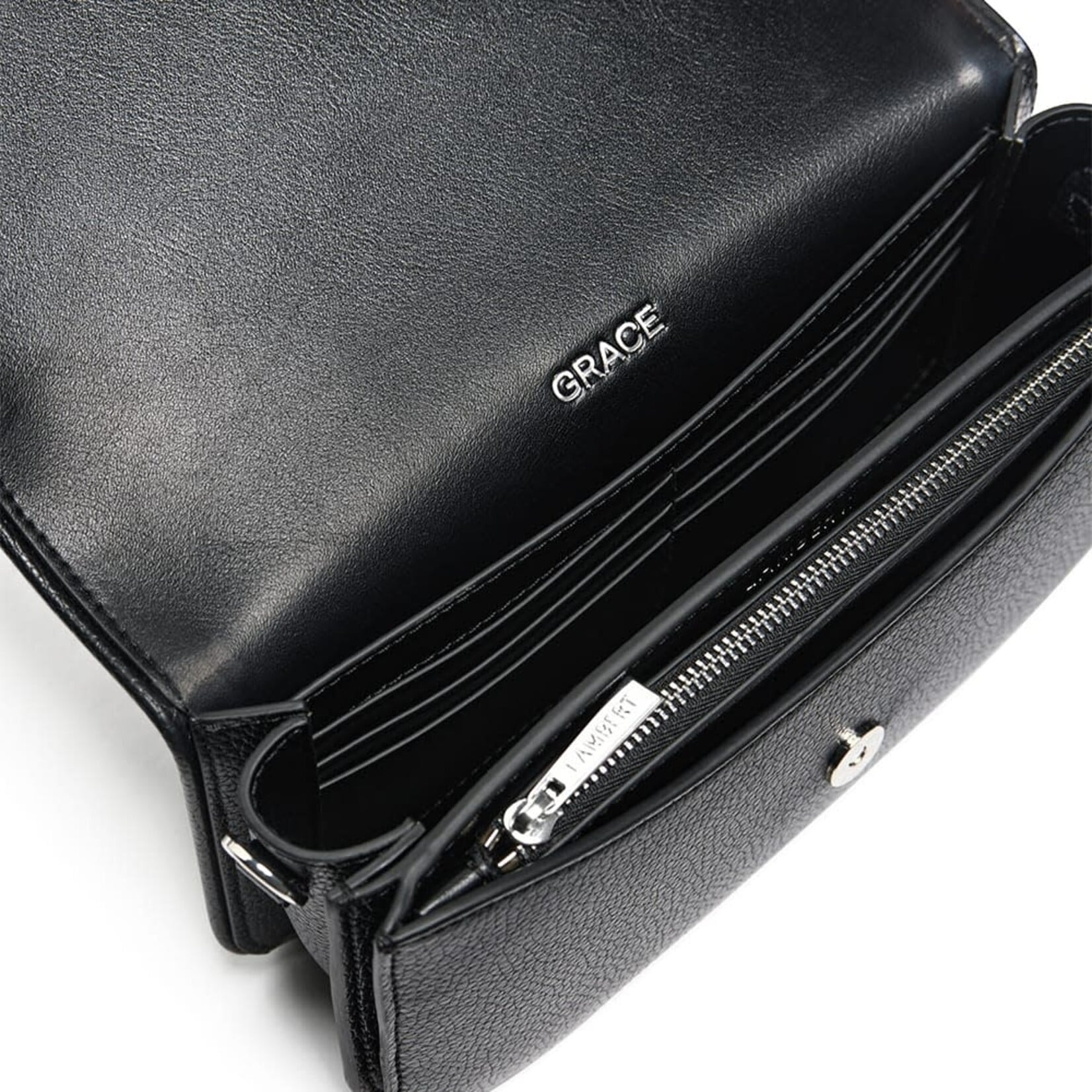 Lambert Le Grace - Sac à bandoulière avec portefeuille détachable - Noir