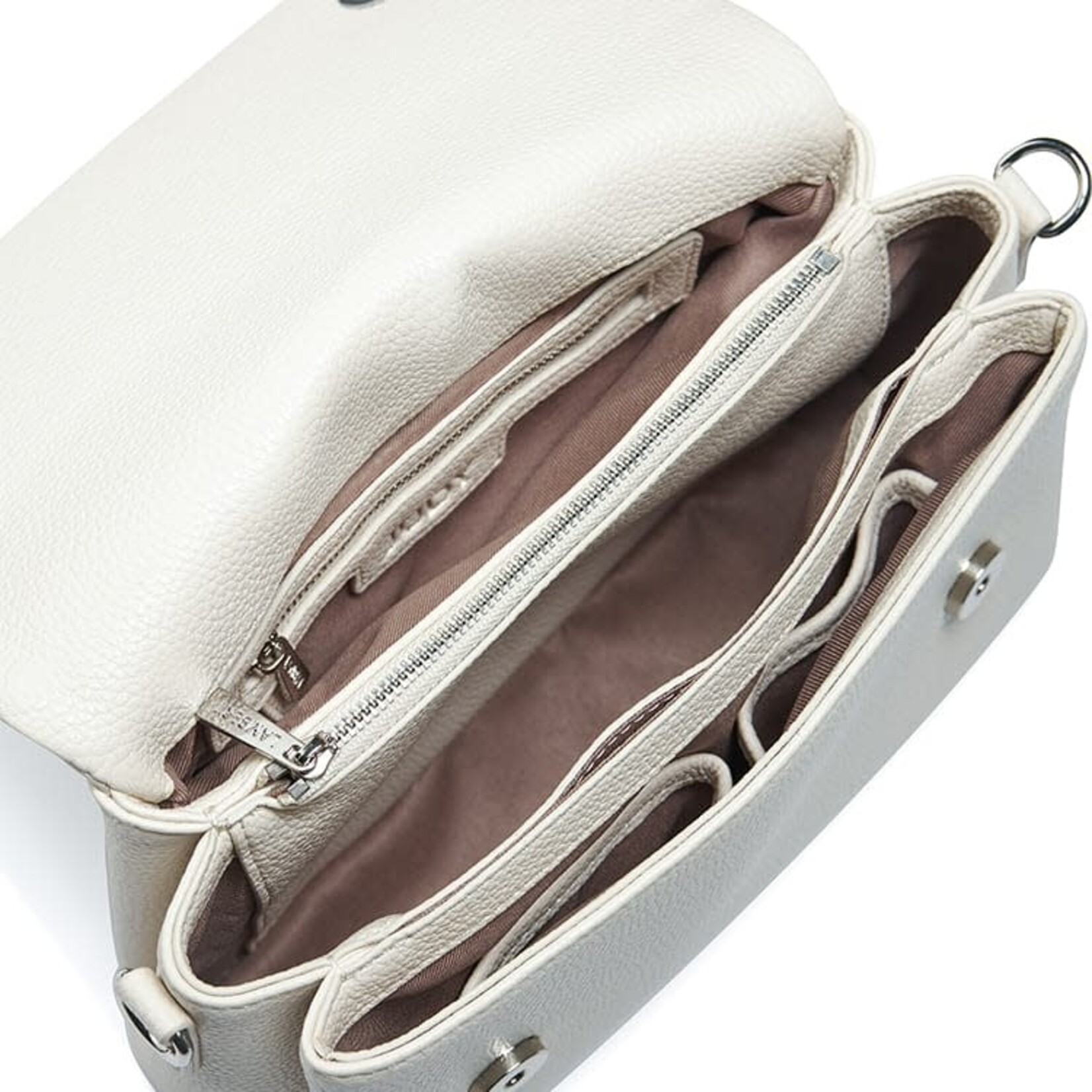 Lambert Le Judy - Sac à main bandoulière en cuir vegan - Porcelaine