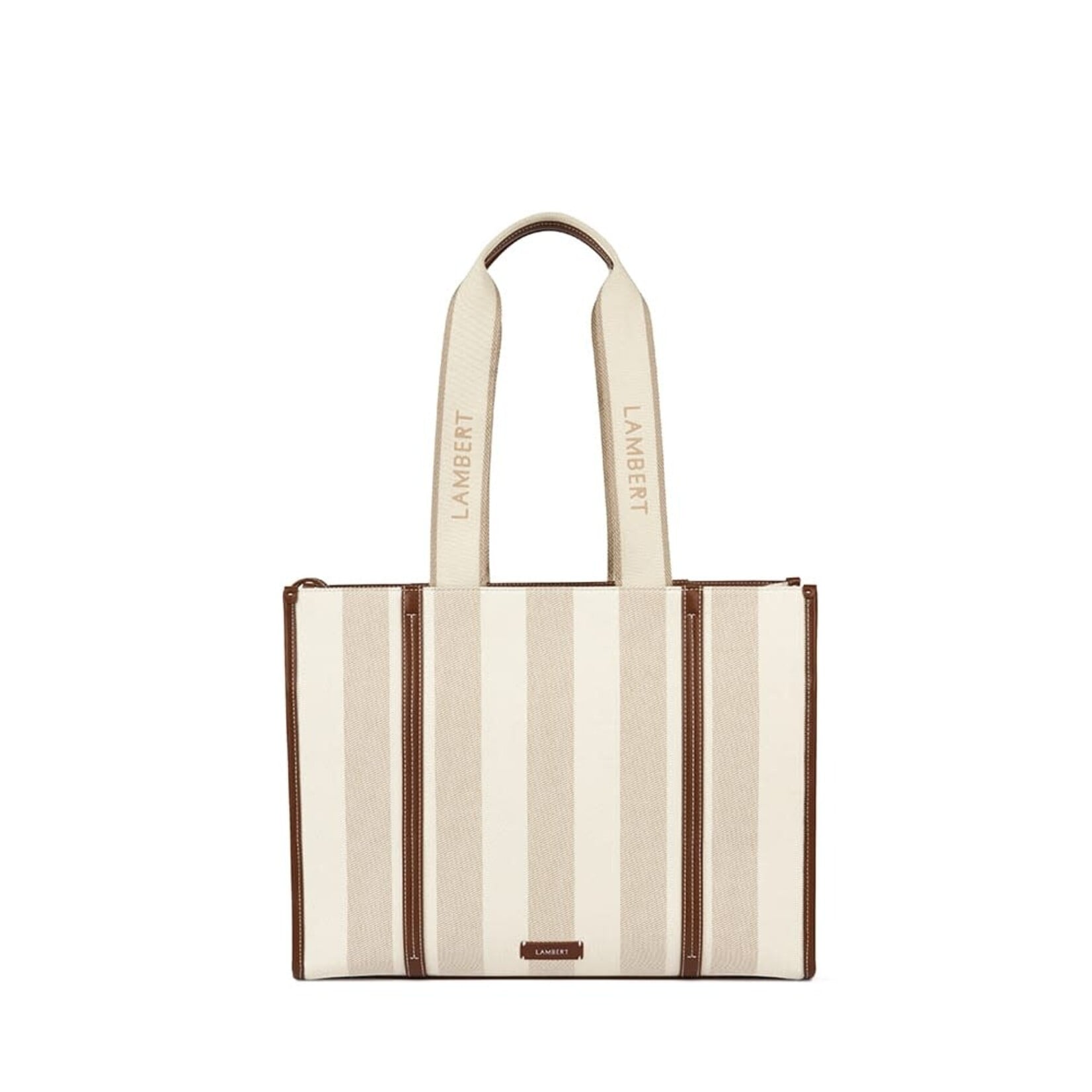 Lambert Le Erica - Sac de plage fourre-tout ligné - Hazelnut