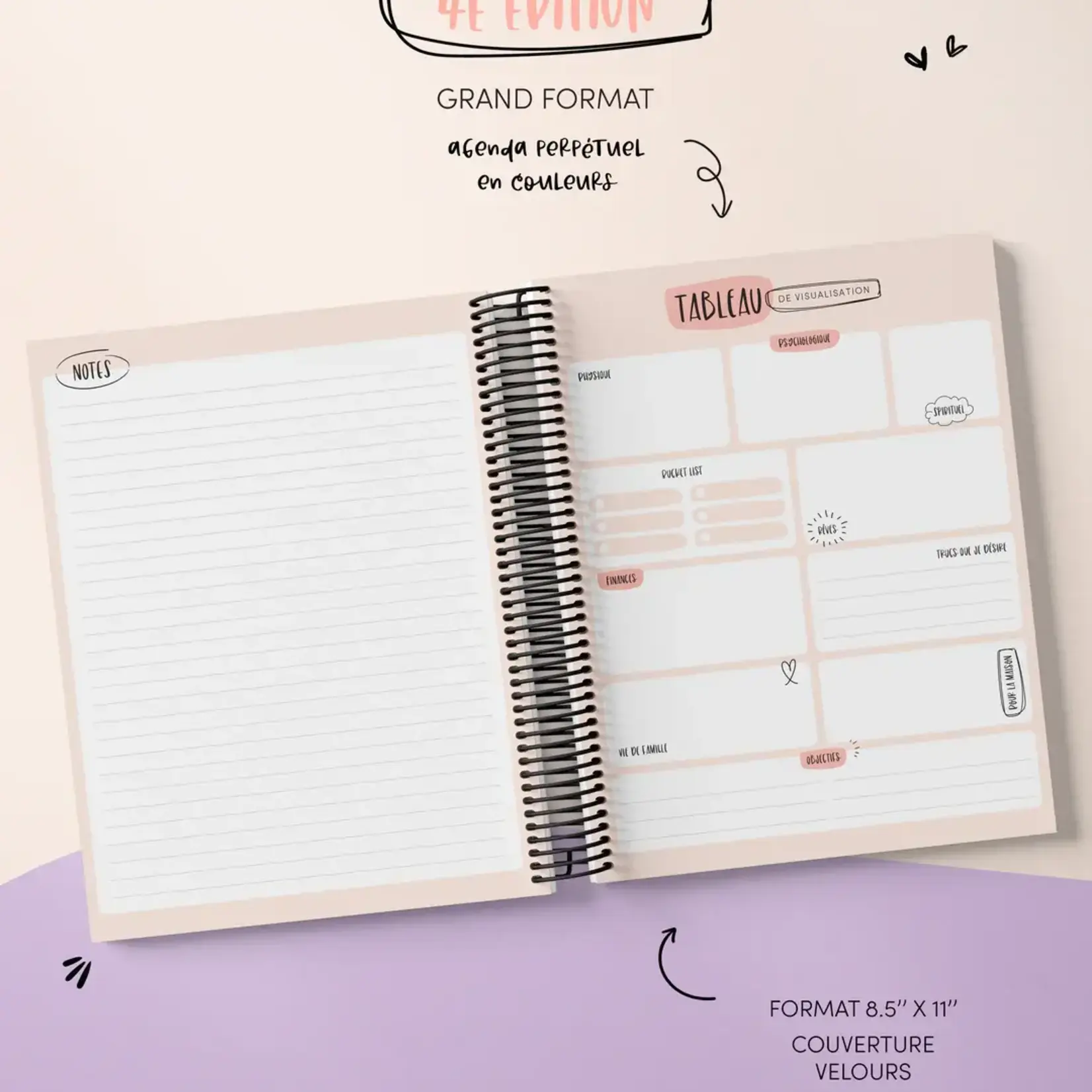 Papier & Latté Agenda 4e édition - Cynthia - Non daté