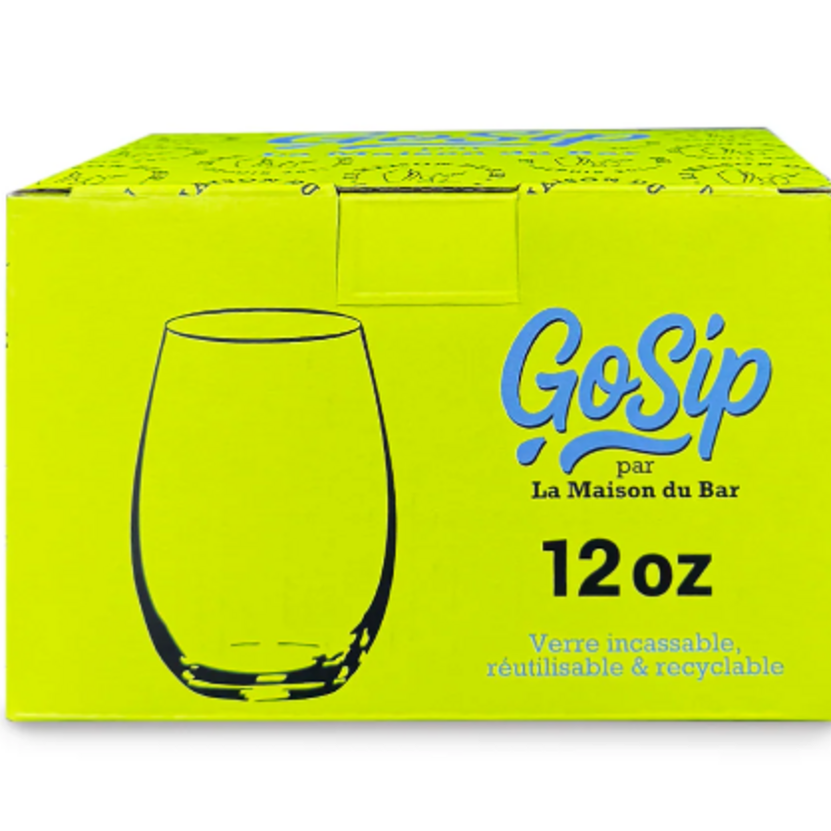 La Maison du Bar Ensemble de 4 verres incassable GoSip - 12 oz