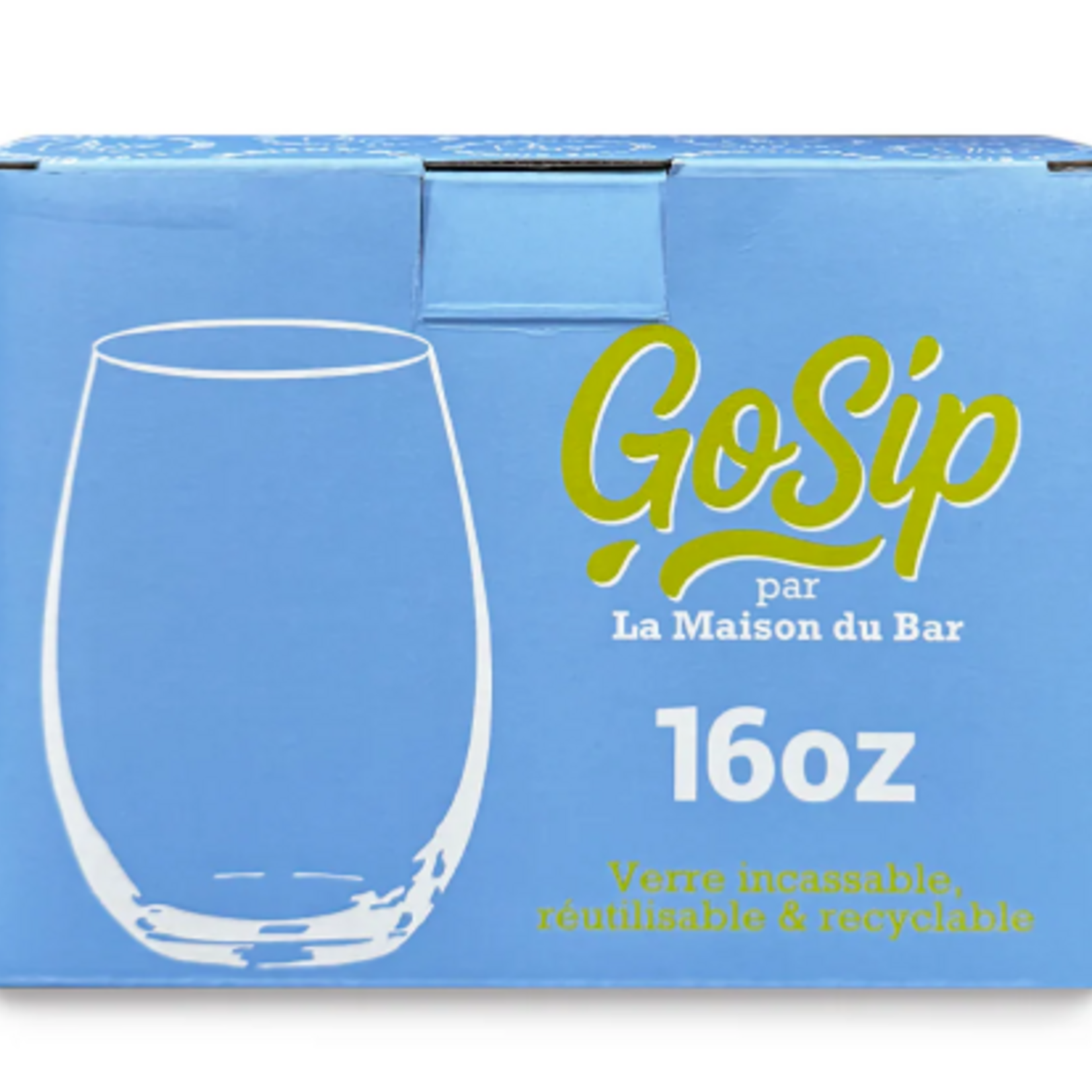 La Maison du Bar Ensemble de 4  verres incassable GoSip - 16 oz