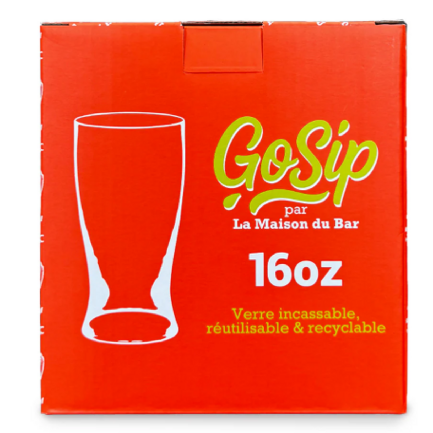 Ensemble de 4 verres incassable GoSip - Bière 9oz