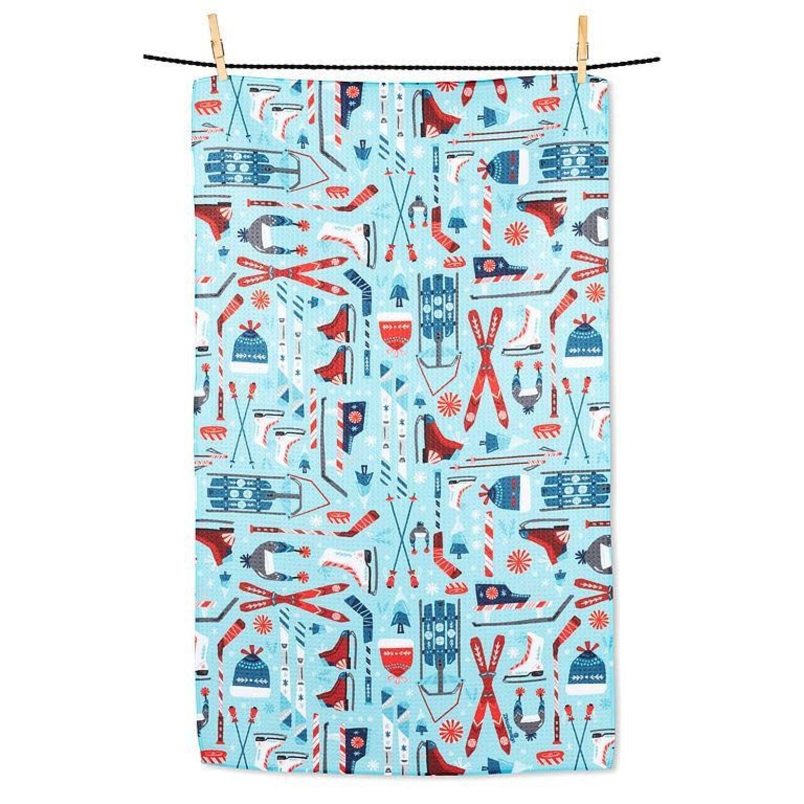 Abbott Torchon de cuisine double face - Sports d'hiver