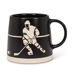 Abbott Tasse noire à motif de joueurs de hockey