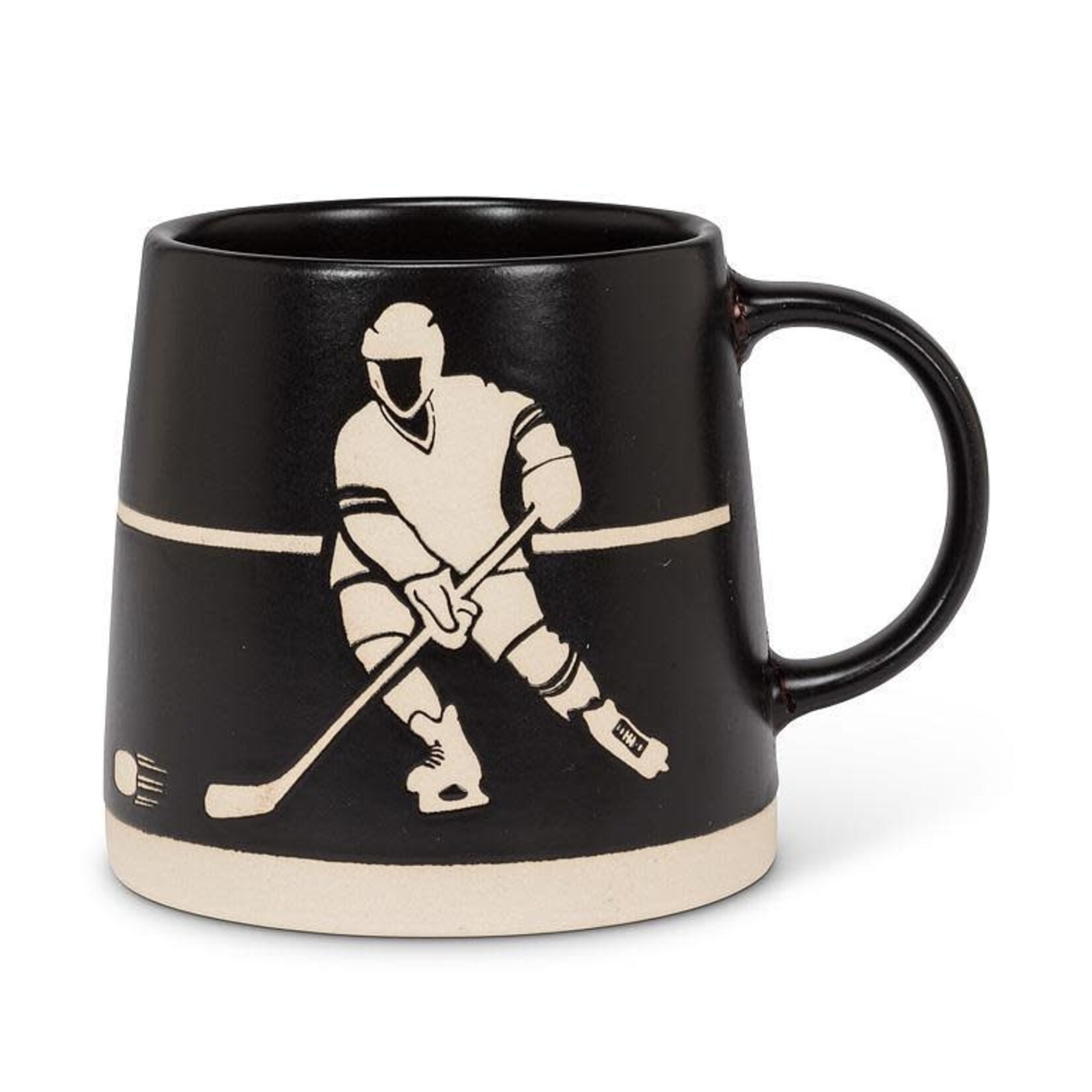Abbott Tasse noire à motif de joueurs de hockey