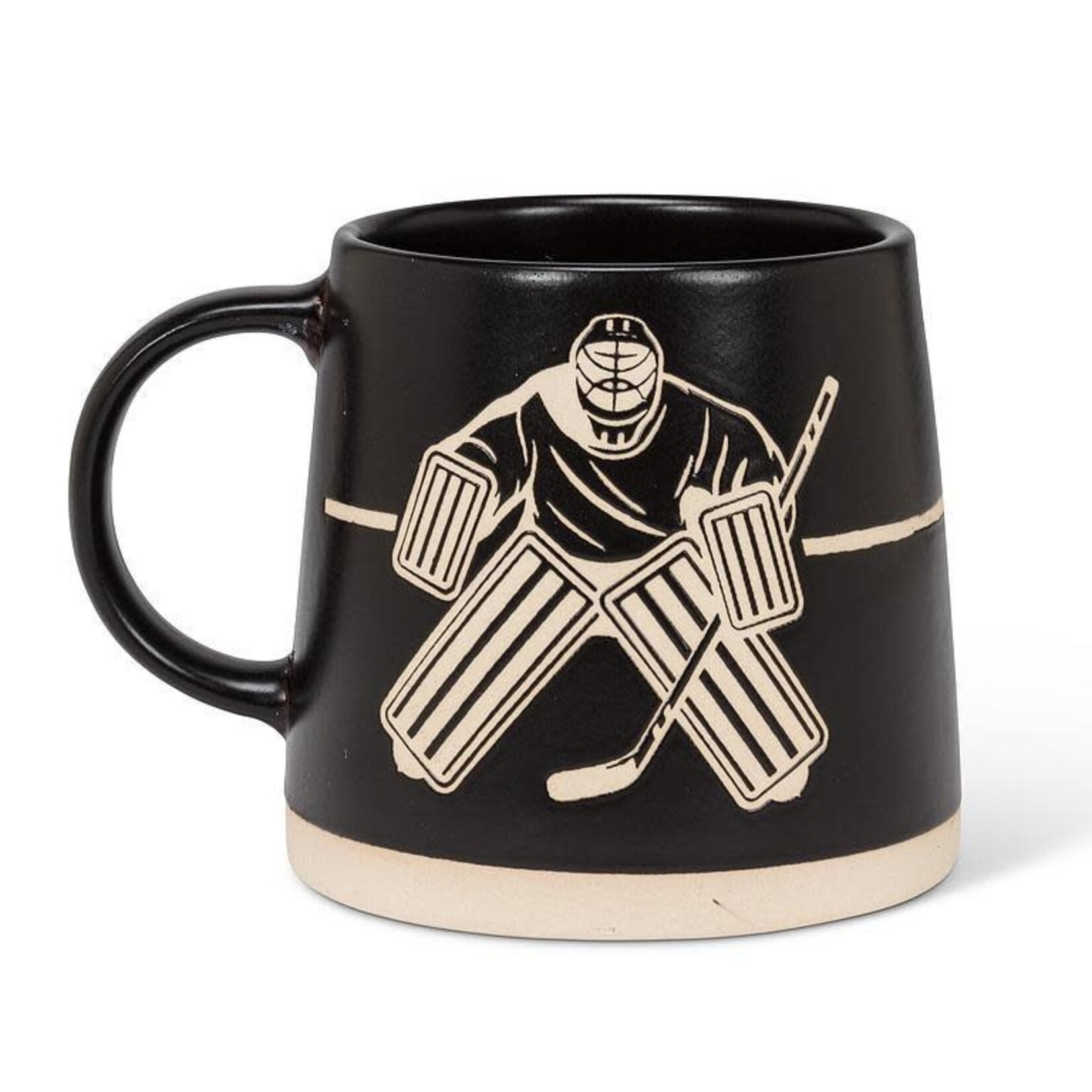 Abbott Tasse noire à motif de joueurs de hockey