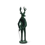 Abbott Décoration verte de cerfs moyen debout