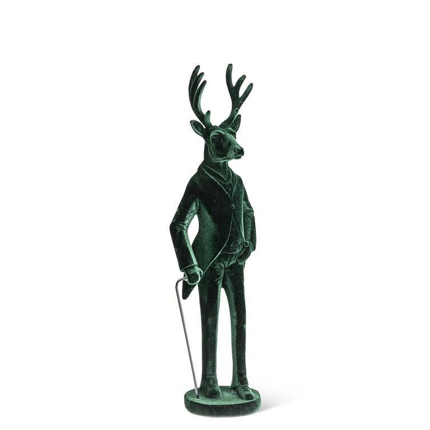 Abbott Décoration verte de cerfs moyen debout