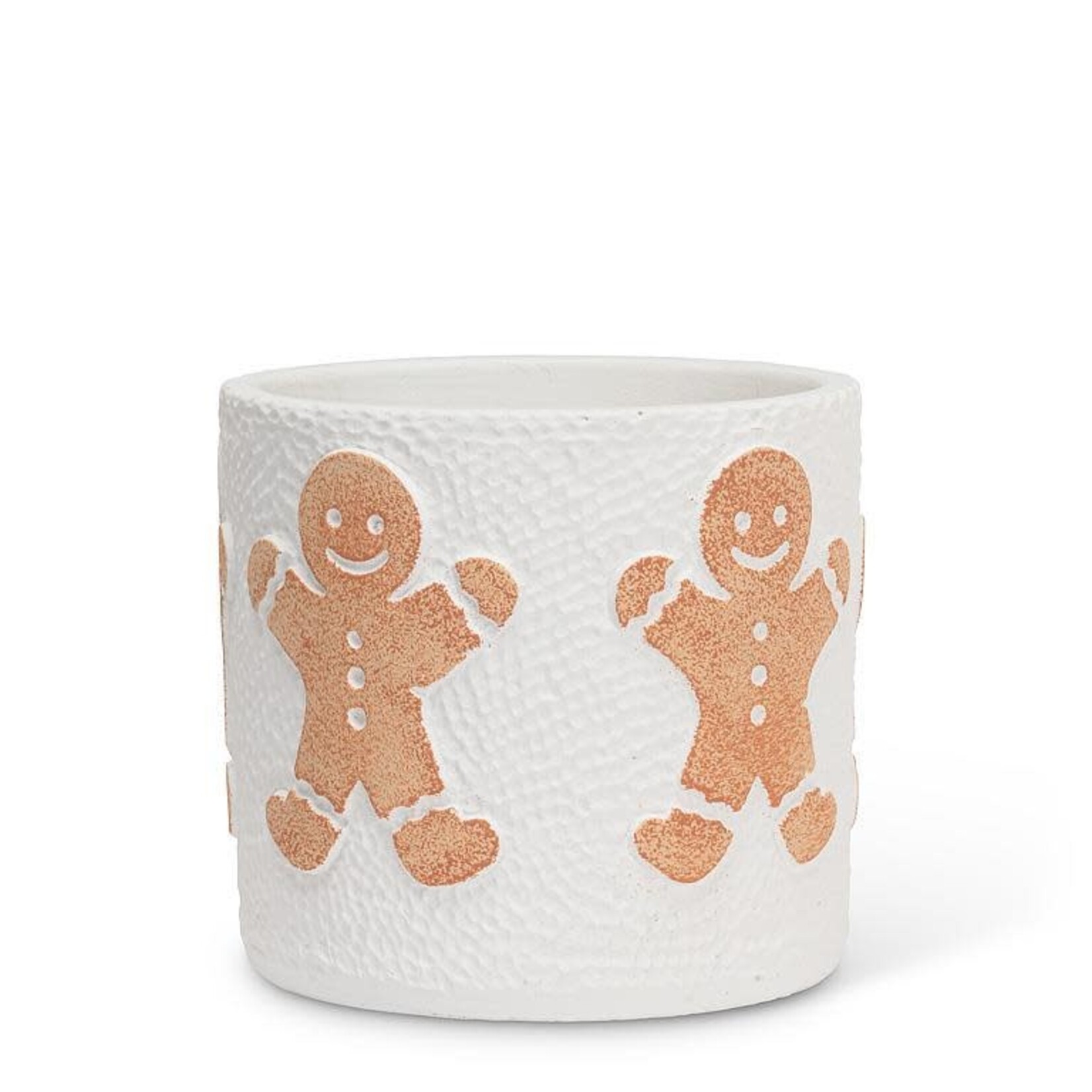 Abbott Petit pot de fleurs orné de bonhomme en pain d'épice