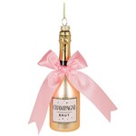 Abbott Ornement bouteille de champagne dorée ornée d'un noeud