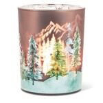 Abbott Grand porte-lampion en verre - Arbres et montagnes