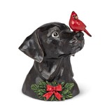 Abbott Décoration de tête de labrador noir avec cardinal