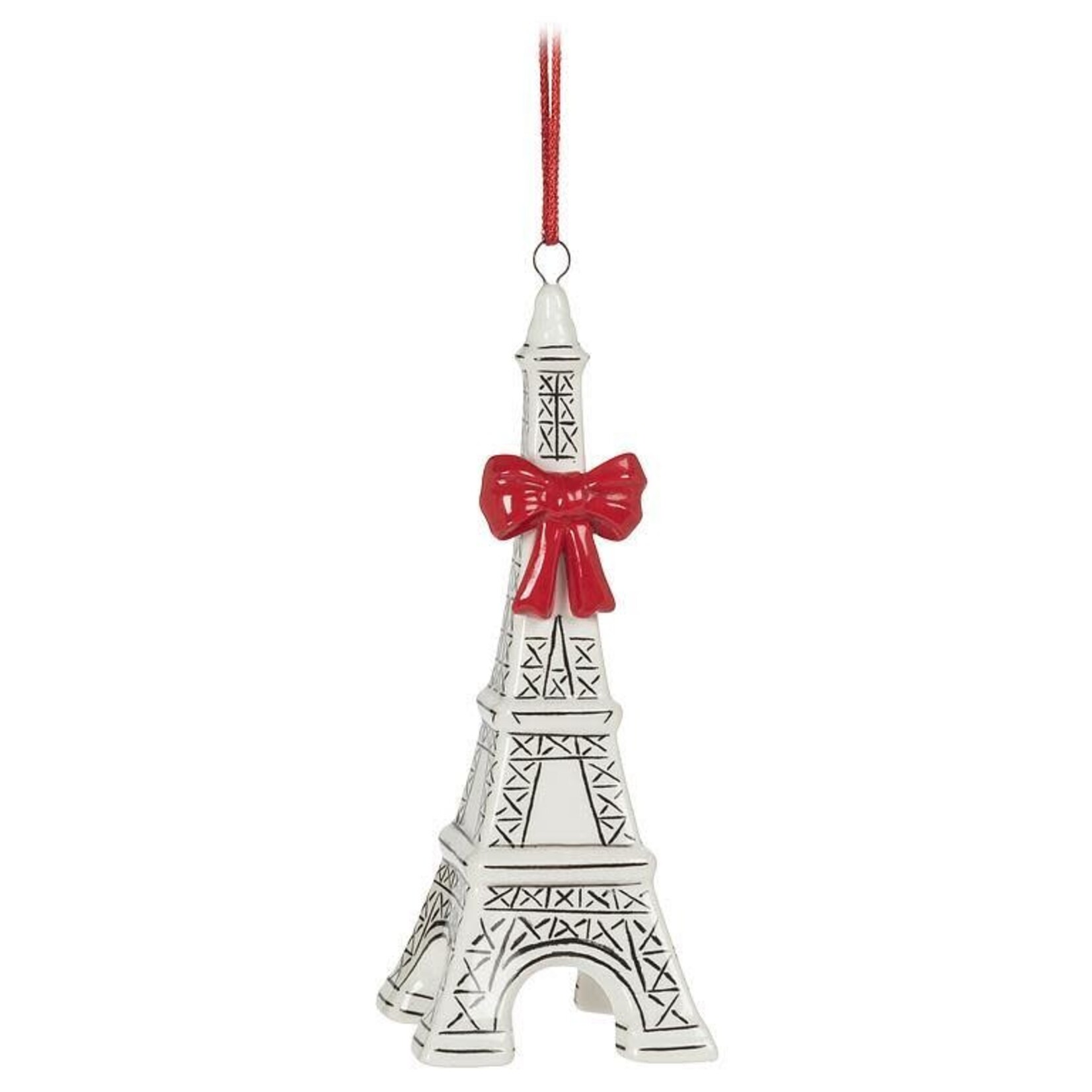 Abbott Ornement la Tour Eiffel avec boucle rouge