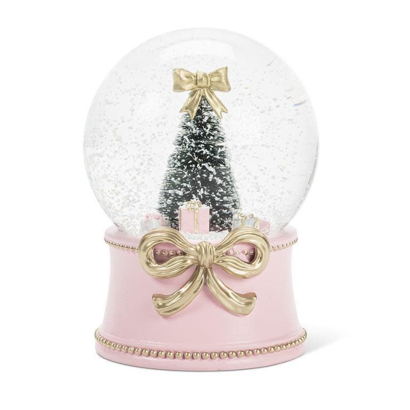 Abbott Boule à neige rose avec boucle doré