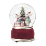Abbott Boule à neige rouge  souris et sapin
