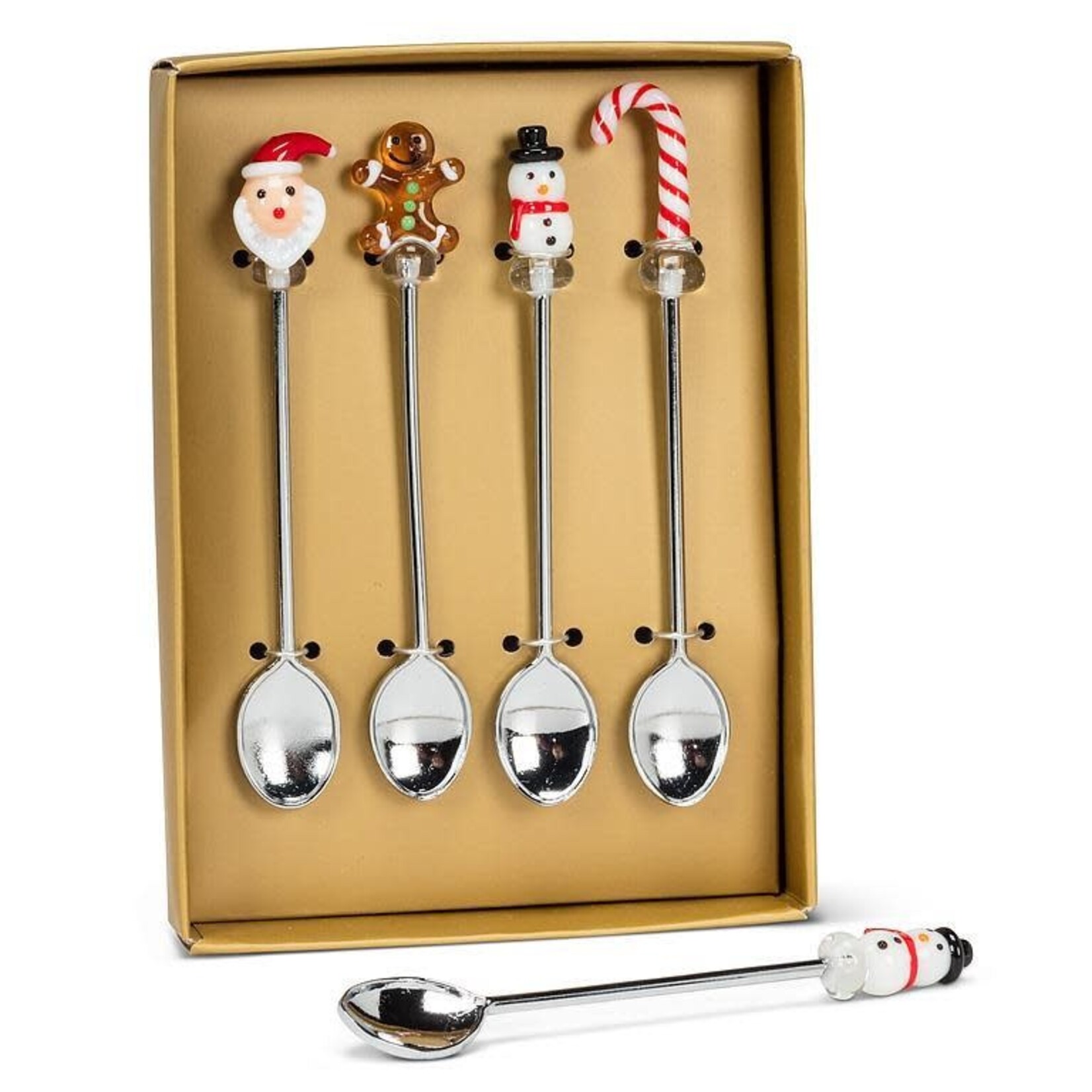 Abbott Ensemble de 4 petites cuillères de noël
