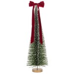 Abbott Grand sapin pailleté avec boucle rouge